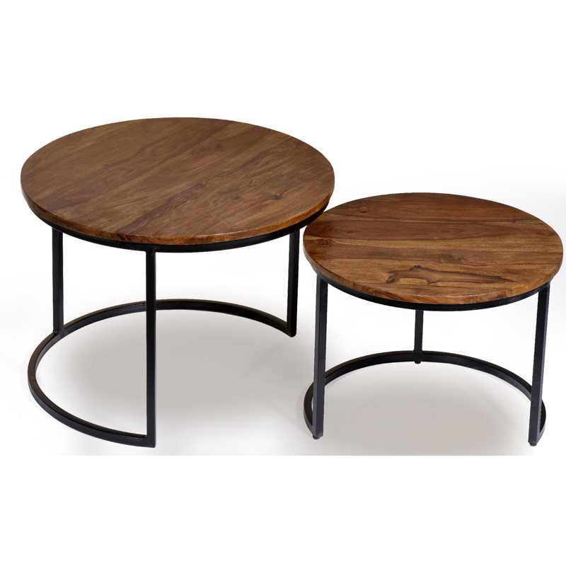 Wayfair Round Coffee Table Set Union Rustic Orkney Contemporary 2